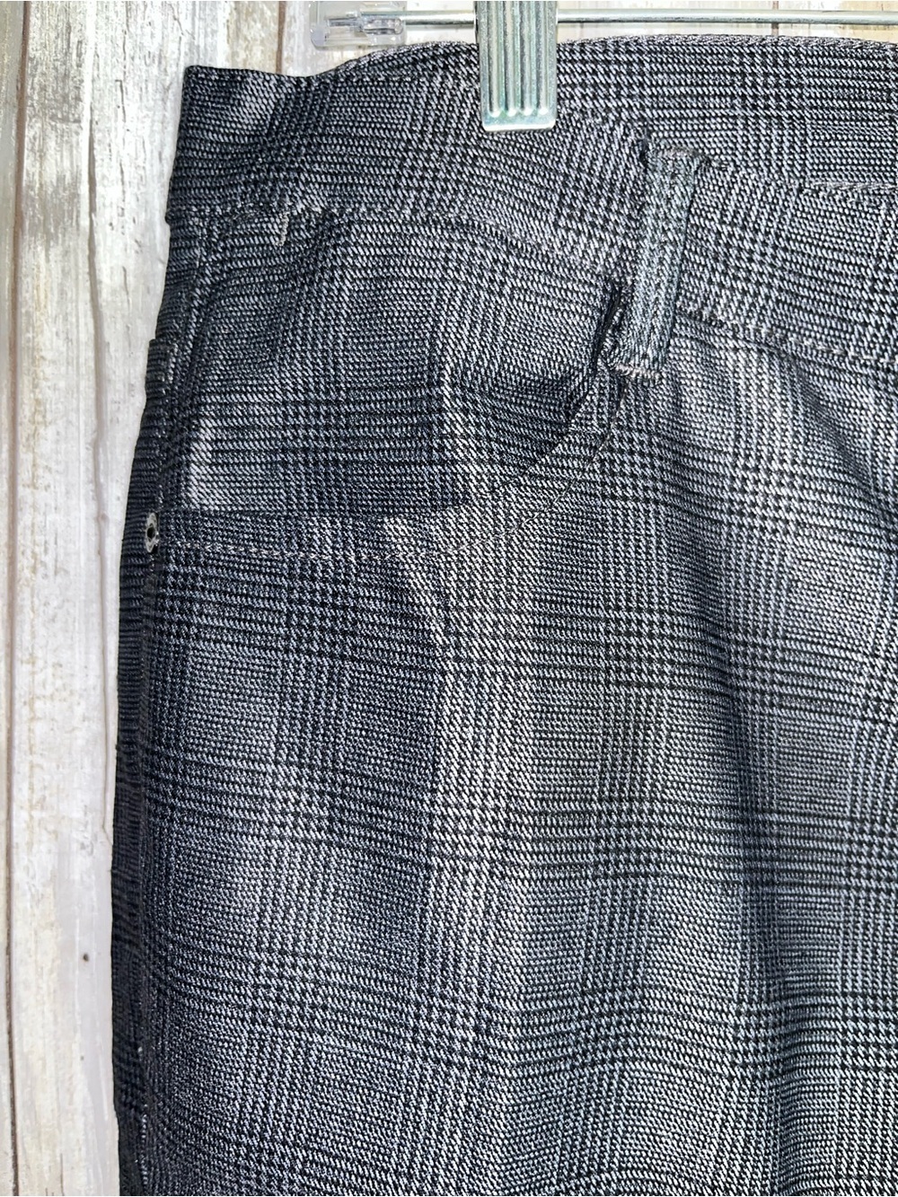 Zara Plaid Skinny Pants NWT Size 34 High Rise Gray Check Career Work Pants - Picture 4 of 6